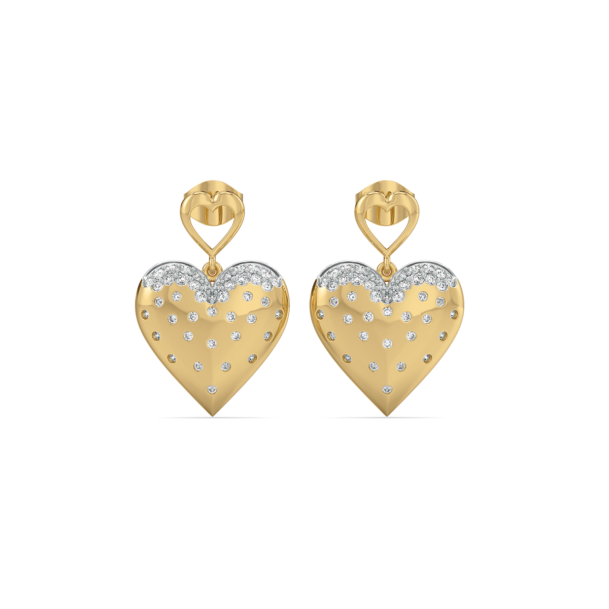 Promise Heart - Lab Diamond Drop Earrings