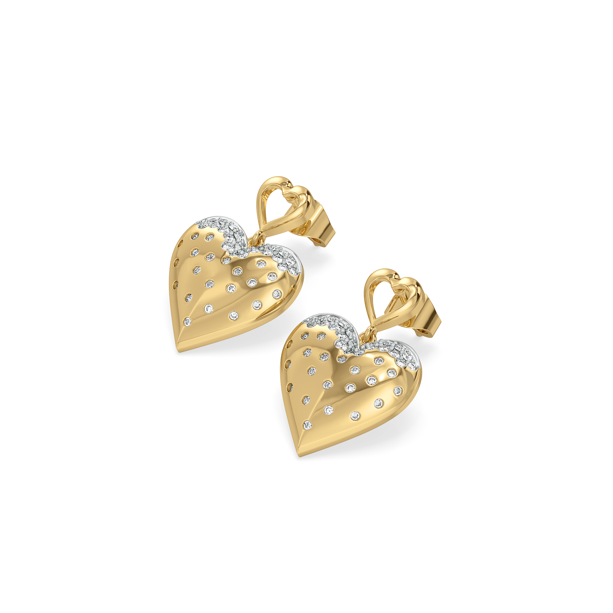 Promise Heart - Lab Diamond Drop Earrings