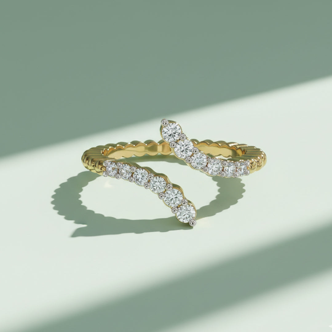 "Dare to Sparkle" - Lab Diamond Open Top Ring Main image